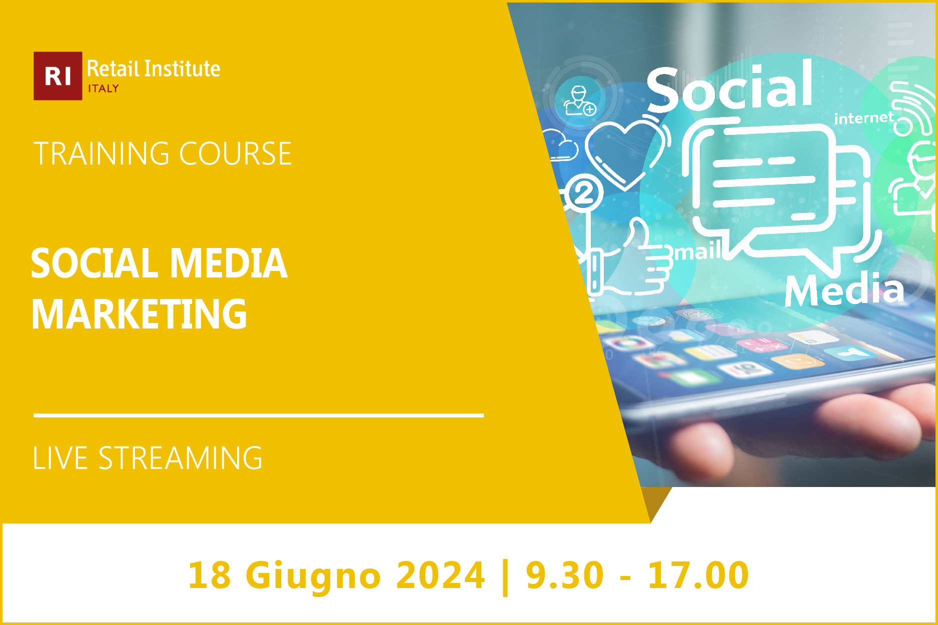 Training Course “Social Media Marketing” – 18 giugno 2024